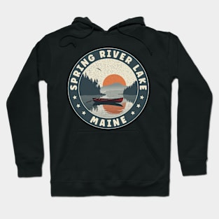 Spring River Lake Maine Sunset Hoodie